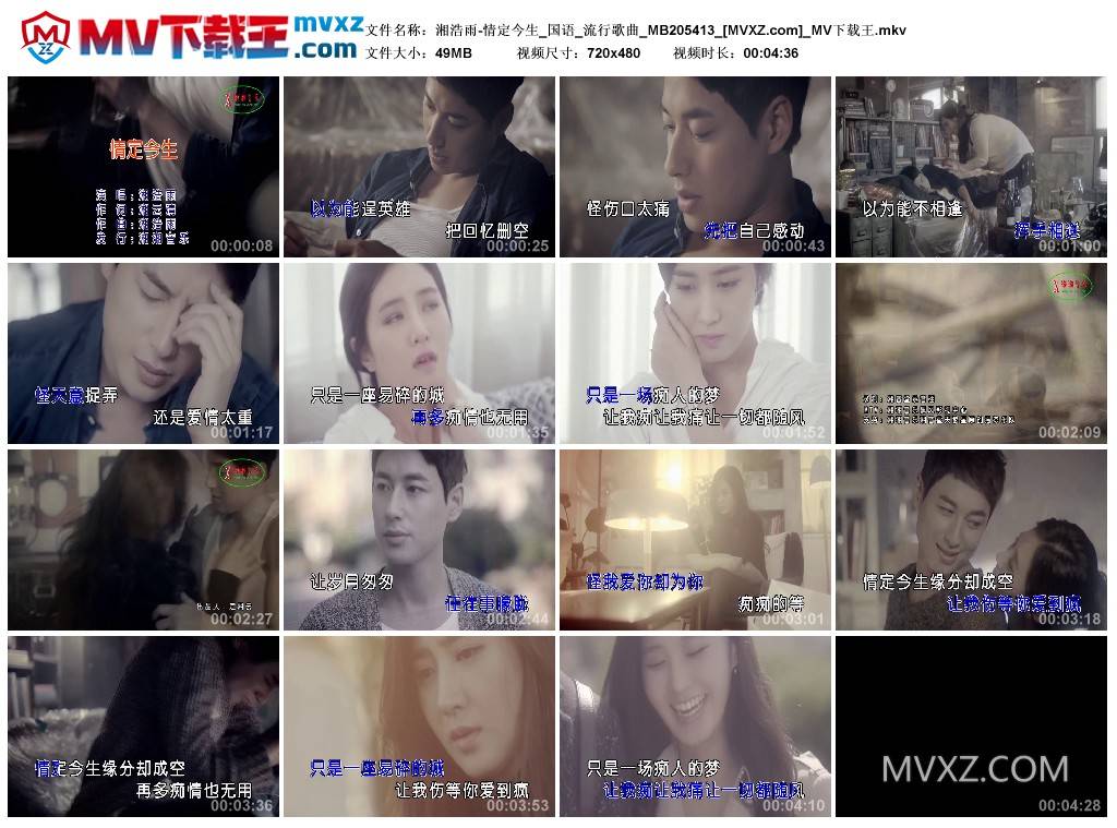 湘浩雨-情定今生_国语_流行歌曲_MB205413